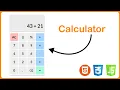 Build a Calculator using HTML CSS JavaScript