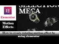 How to create scrolling rotation effect by elementor