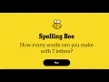 NYT Spelling Bee - to Pangram