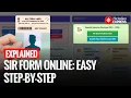 SIR Form Online Complete Step-by-Step Guide To Fill Submit Your Voter Enumeration Form