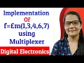 Implementing Given Minterm function using Multiplexer Zeenat Hasan Academy