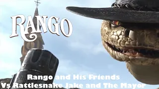rango rango and his friends vs rattlesnake jake and the mayor u0026 ending full scene 