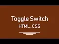 HTML CSS Toggle Switch - -