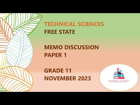 Download MP3 Technical Sciences : Grade 11 :Memo Discussion P1 | Free State