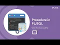 Procedure in Develop and call a procedure with practical example TechnonTechTV