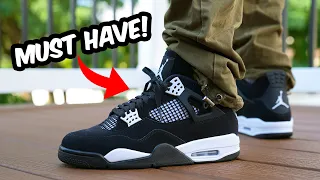 Air Jordan 4 WHITE THUNDER Review On Feet