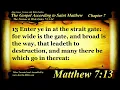 The Gospel of Matthew Chapter 7 - Bible Book 40