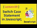 Switch Statement Demonstration with Example JavaScript Tutorial in Urdu Hindi Lec 09
