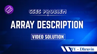CSES - Array Description Problem Solving Competitive Programming DSA