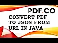Convert PDF to JSON from URL in Java using PDF co Web API