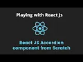 React JS accordion component with Create React App Playing with React JS Component development