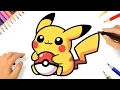 HOW TO DRAW A CUTE PIKACHU KAWAII EASY