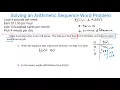 Solve Word Problems using Arithmetic Sequences