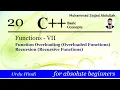 C Functions VII - Function Overloading Recursion