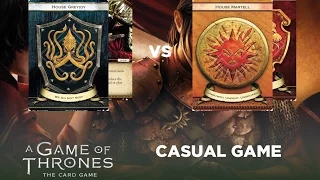 A Game Of Thrones LCG Casual Game Greyjoy Fealty Vs Martel Lion 