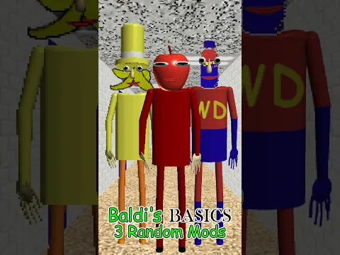 Baldi's Basics – 3 Random Mods // WD-Baldi, Apple-Baldi, Banana-Baldi #shortvideo #shorts #short