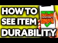 How To See Minecraft Item Durability ONLY Way