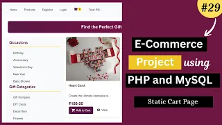 E-Commerce Website Project Using PHP MySQL Admin User Panel Static Cart Page - 29