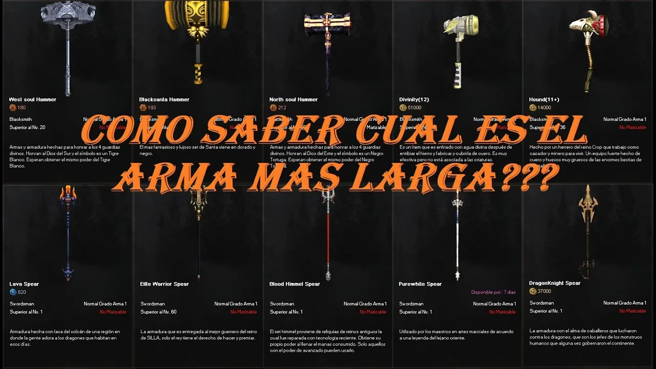 Rakion Latino - Como Saber que arma tiene el mayor alcance (y te doy algunos tips extras)