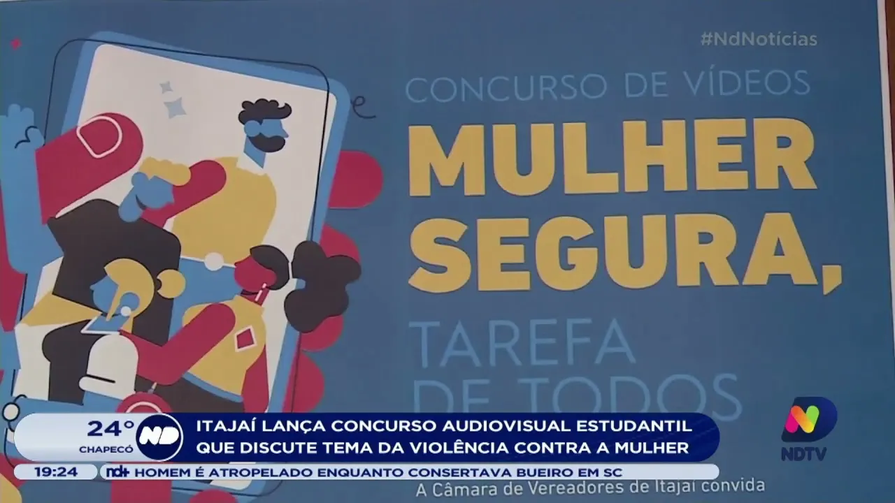 Itajaí lança concurso audivisual estudantil para discutir a violência contra a mulher