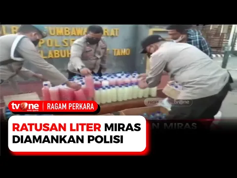 Polsek Pelabuhan Poto Tano Kembali Amankan Ratusan Liter Miras