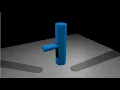 Dzhanibekov effect in MuJoCo