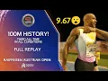9 67 3rd fastest 100m in HISTORY Full Replay Jacobs runs windy 100m Only Bolt has run faster