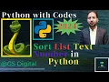 Sort list Text Number in Python Python with Codes2024 I Urdu Hindi