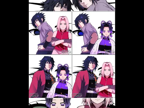 Naruto x KNY characters 🖤♥️💜💙 #demonslayer #naruto #shorts #ogtrend #anime