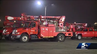 OG E crews headed to New Jersey to help restore power due to tropical storm Isaias