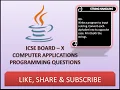 String Handling Question - 6 ICSE