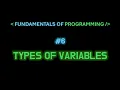 Types of Variables Python Javascript