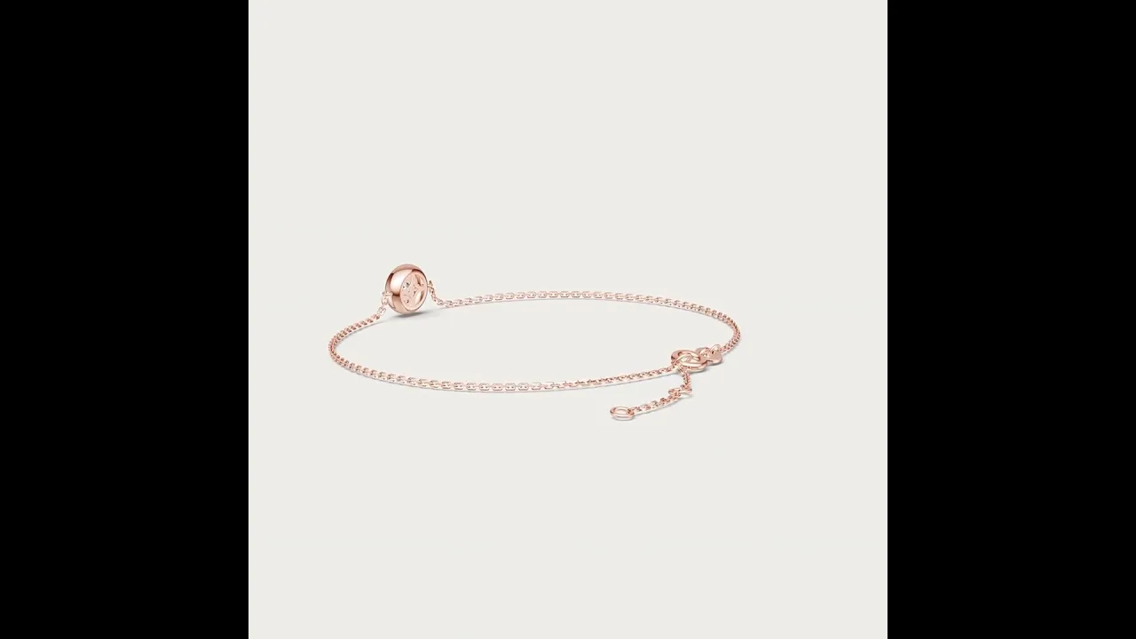 Round Brilliant Lab-Grown Diamond Prong and Pave Bracelet in 14K Gold / Platinum