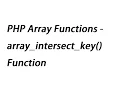 PHP Array Functions - array