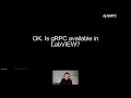 Remote and language agnostic API using gRPC and NI LabVIEW