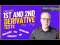 First and Second Derivative Tests Calculus Extrema Concavity Increasing Decreasing
