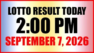Lotto Result Today 2pm Draw September 7, 2026 Swertres Ez2 PCSO