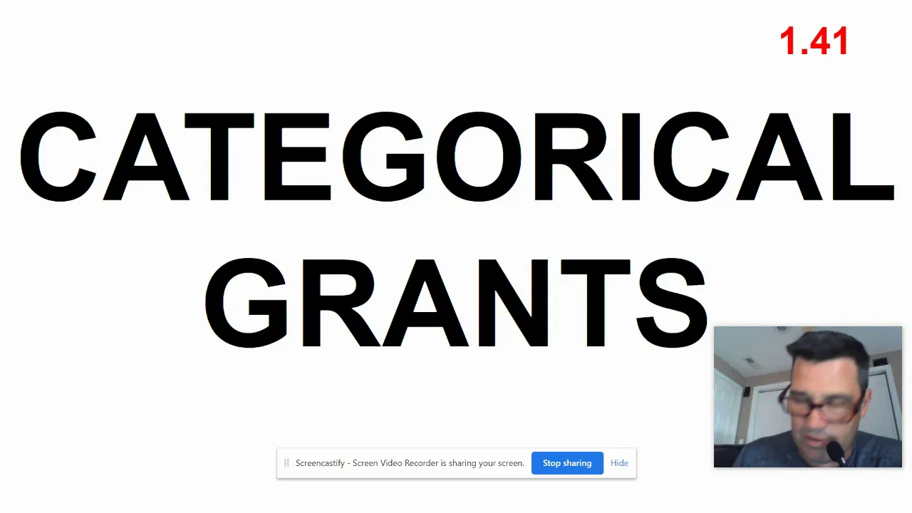 Unit 1b: Grants: Categorical, Block 1.40-1.42