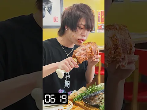 賞金につられてマンガ肉に10分で挑んだ結果… #飯テロ #グルメ #料理