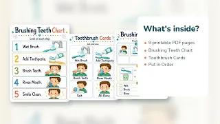 Toothbrush Tiny Steps Brushing Teeth Chart Printable PDF Etsy 13