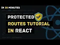 Protected Routes in React Router Redirect React Router Dom React Tutorial for Beginners