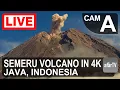 Live Now Erupting Semeru Volcano in Java Indonesia in 4K Ultra CAM A