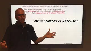 Section 1 2 Infinite Solutions vs No Solution and Solving Word Problems with Equations