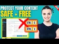 How to protect your content from being copied wordpress free 2026