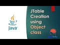 Java Swing GUI Part JTable Class Creation using JTable Object Object and its Methods