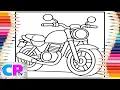 A Motorcycle Drawn in Pure Coloring Hobby