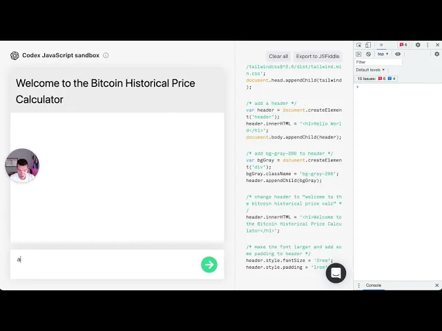 Thumbnail for Een Bitcoin Prijs Calculator Bouwen met OpenAI Codex