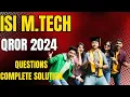 ISI MTech QROR 2024 In-Depth Analysis and Step-by-Step Solution for Question No 16