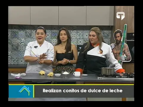 Cocina en Casa: Realizan conitos de dulce de leche
