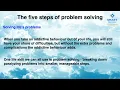 The five steps of problem solving - SMART Recovery
